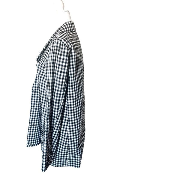 Eggie Gingham Checkered Oversized Jacket in Black and White Size Medium - Picture 3 of 11